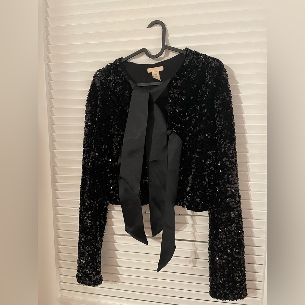H&M Black Sequin Jacket